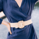Ceinture élastique effet paille tressée