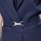 Veste sans manches ceinturée esprit tailleur coloris navy