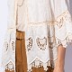 Poncho bohème en gaze de coton coloris écru