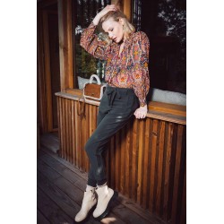 Pantalon esprit néo-jogging coloris kaki