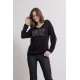 Pull noir maxi message AMORE