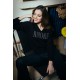 Pull noir maxi message AMORE