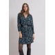 Robe droite imprimé floral bleu