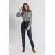 Pantalon coupe carotte coloris cèdre
