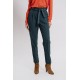 Pantalon coupe carotte coloris cèdre