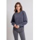 Sweat ultra doux coloris acier