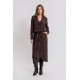 Robe longue taille baisse bicolore choco et noir