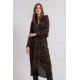 Robe longue taille baisse bicolore choco et noir