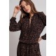 Robe longue taille baisse bicolore choco et noir