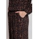 Robe longue taille baisse bicolore choco et noir