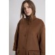 Manteau oversized manches 3/4 coloris chocolat