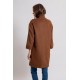 Manteau oversized manches 3/4 coloris chocolat