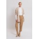 Pantalon coupe loose coloris beige