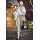 Pantalon coupe loose coloris beige