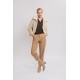 Pantalon coupe loose coloris beige