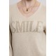 Pull noir maxi message SMILE