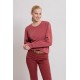 Sweat ultra doux coloris grenat