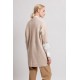 Gilet ample col châle beige