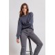 Pantalon coupe slim galbante coloris gris