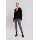 Pantalon coupe slim galbante coloris gris