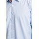 Chemise coupe droite en tissu jacquard bleu ciel