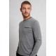 Pull fin gris et noir