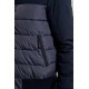 Blouson matelassé à capuche coloris navy