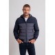 Blouson matelassé à capuche coloris navy