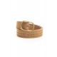 Ceinture en simili cuir bronze et petits clous
