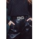 Ceinture en simili cuir noir
