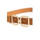 Ceinture en suédine camel à double boucle