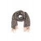 Echarpe 2 en 1 en tweed noir lurex