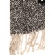 Echarpe 2 en 1 en tweed noir lurex