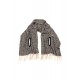 Echarpe 2 en 1 en tweed noir lurex