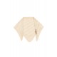 Triangle en maille beige et lien similicuir
