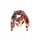 Grand carré imprimé floral multicolore