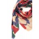 Grand carré imprimé floral multicolore