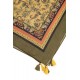 Grand chèche imprimé floral kaki et ocre