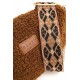 Sac banane matière peluche coloris chocolat