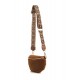 Sac banane matière peluche coloris chocolat
