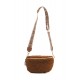 Sac banane matière peluche coloris chocolat