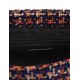 Sac forme pochette en tweed multicolore