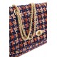 Sac forme pochette en tweed multicolore