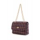 Sac forme pochette en tweed multicolore