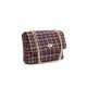 Sac forme pochette en tweed multicolore