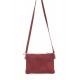 Sac forme pochette rectangulaire coloris lie de vin