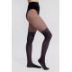 Collants effet jambière noir et lurex