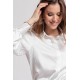 Chemise en satin blanc cassé