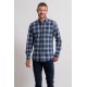 Chemise tartan coupe regular à carreaux bleu