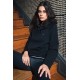 Sweat oversized noir et lurex